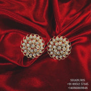 Diamond studs,Swarovski Diamond Jhumka Jewelry Designs,South Indian Jewelry,Jhumka Earrings,Jhumki,latest indian jewellery Designs -NIHIRA